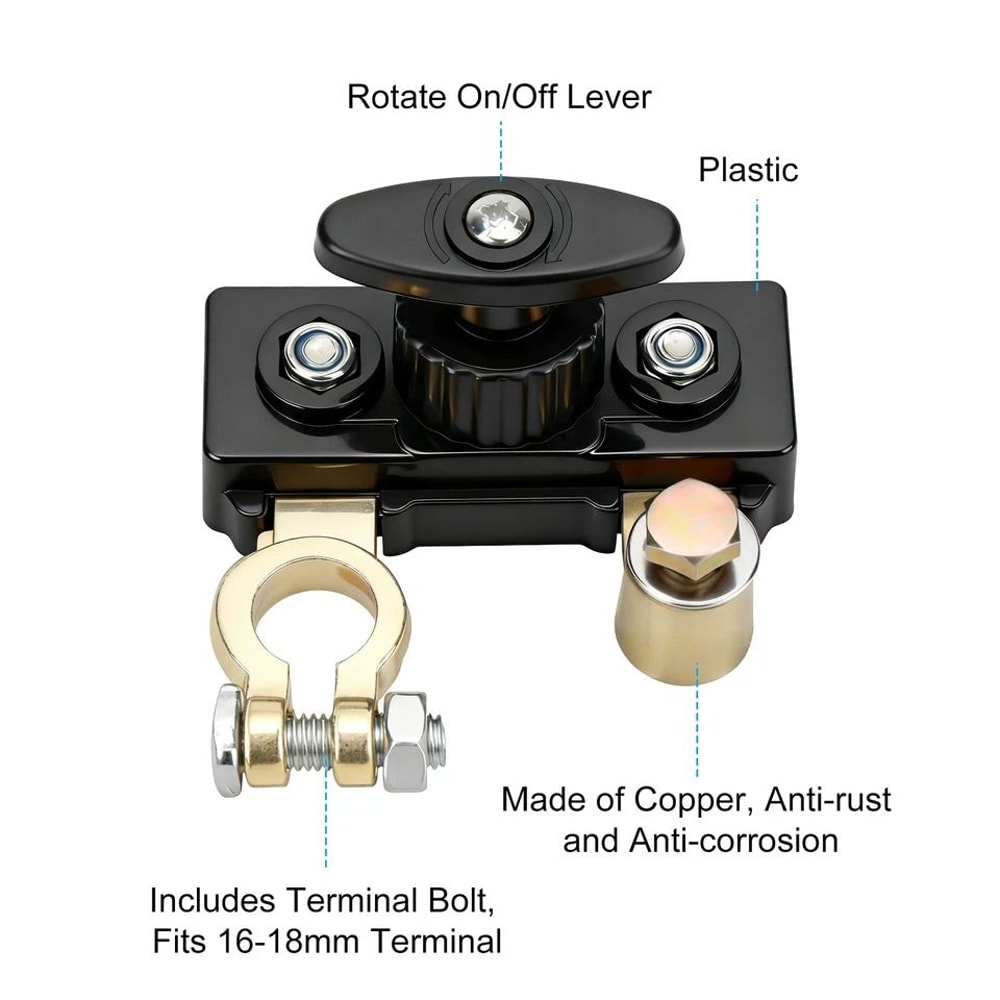 Universal Battery Disconnect Switch Toggle Power Cutoff For Car RV Boat Truck ATV 4