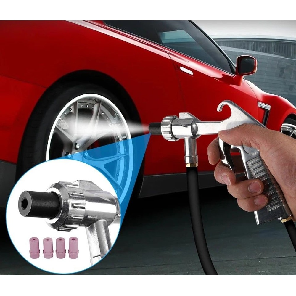 Gun Sand Blaster Sandblaster Air Kit Ceramic Nozzles For Abrasive Sandblasting Efficient Rust Remov