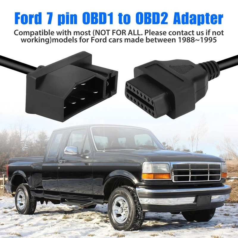 Ford OBD1 To OBD2 Adapter Check Engine Scanner Tool Diagnostic Code Reader 3