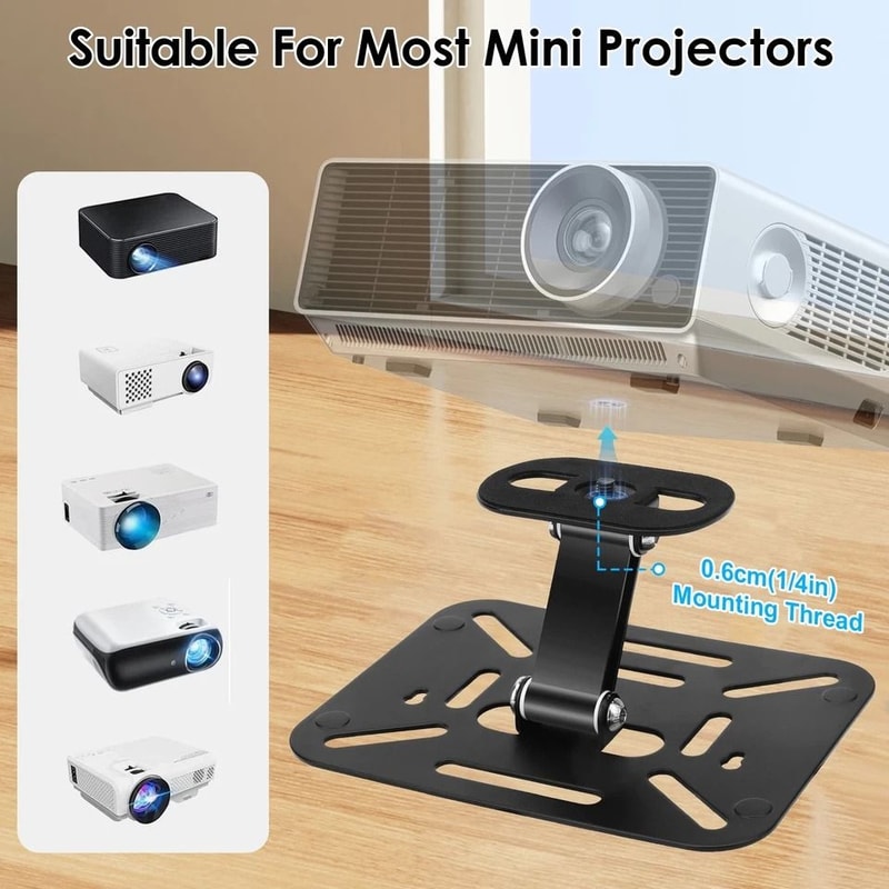 Universal Projector Stand Foldable Desktop Ceiling Mount With 14 Screw For Home Office Use 6