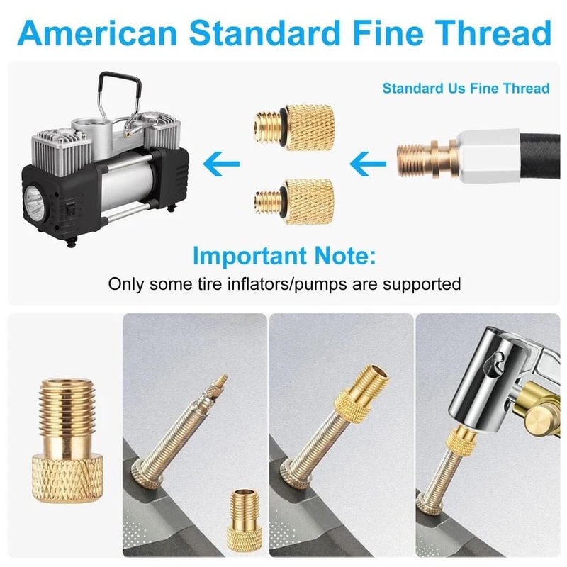 Tire Inflator Hose Extension Adapter For Schrader Valves Compatible With Cars Motorcycles Bikes 4