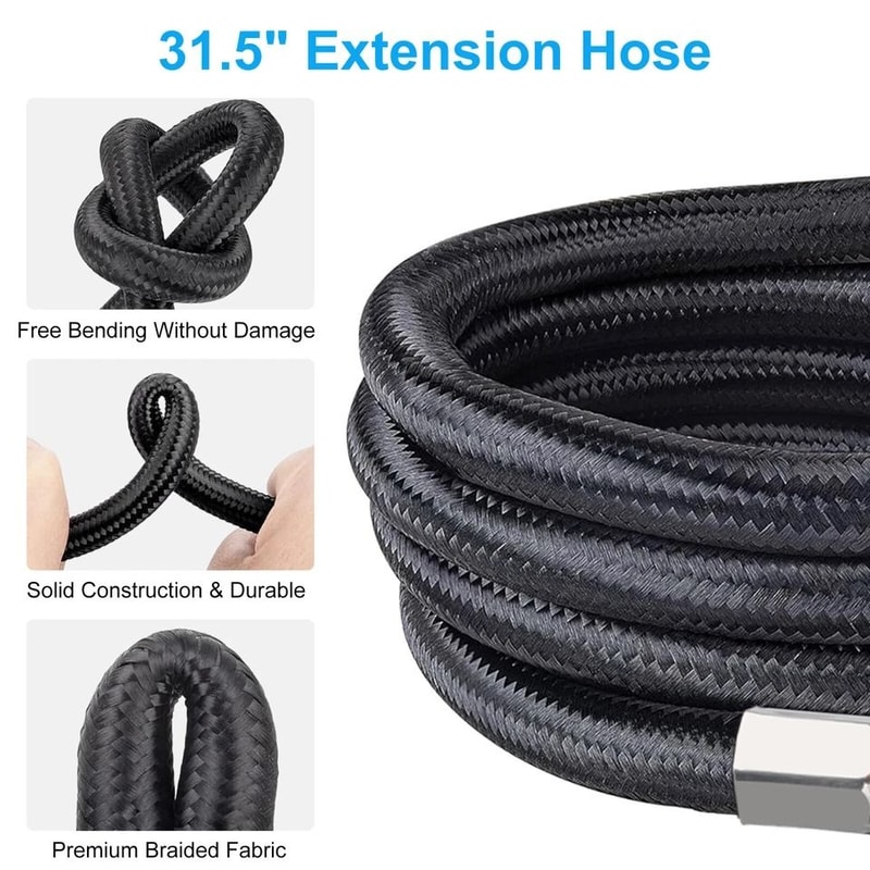 Tire Inflator Hose Extension Adapter For Schrader Valves Compatible With Cars Motorcycles Bikes 5