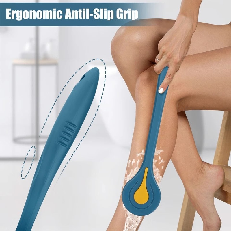 Soft Bristle Long Handle Bath Brush Back And Body Skin Scrubber Perfect Shower Washing Tool 3