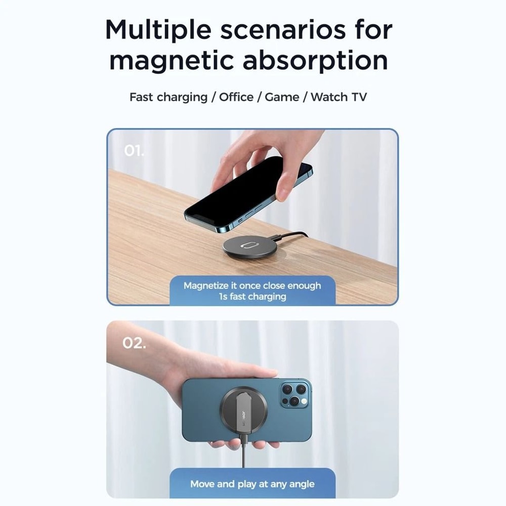 Wireless Magnetic Fast Charger Qi Universal Charging Pad For IPhone Series Samsung Huawei Devices 6