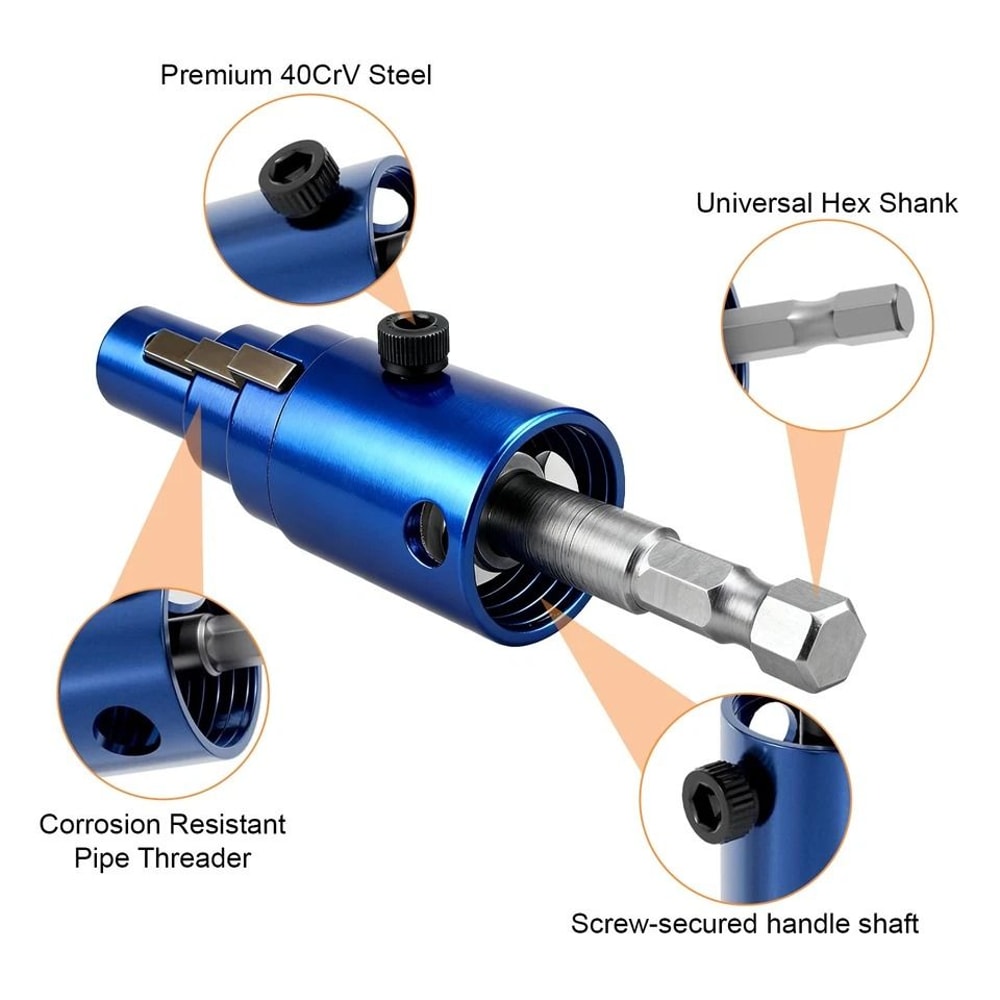 Internal Pipe Wrench Broken Pipe Extractor Nipple Valve RemoverTool For PVC PEX And Plastic Pipes 7