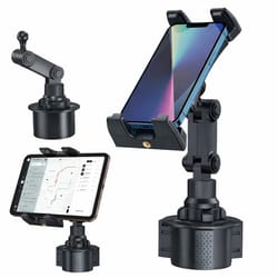 adjustable car mount holder for iphone, ipad, samsung, tablet – secure phone stand for cars, suvs, trucks, and road trip