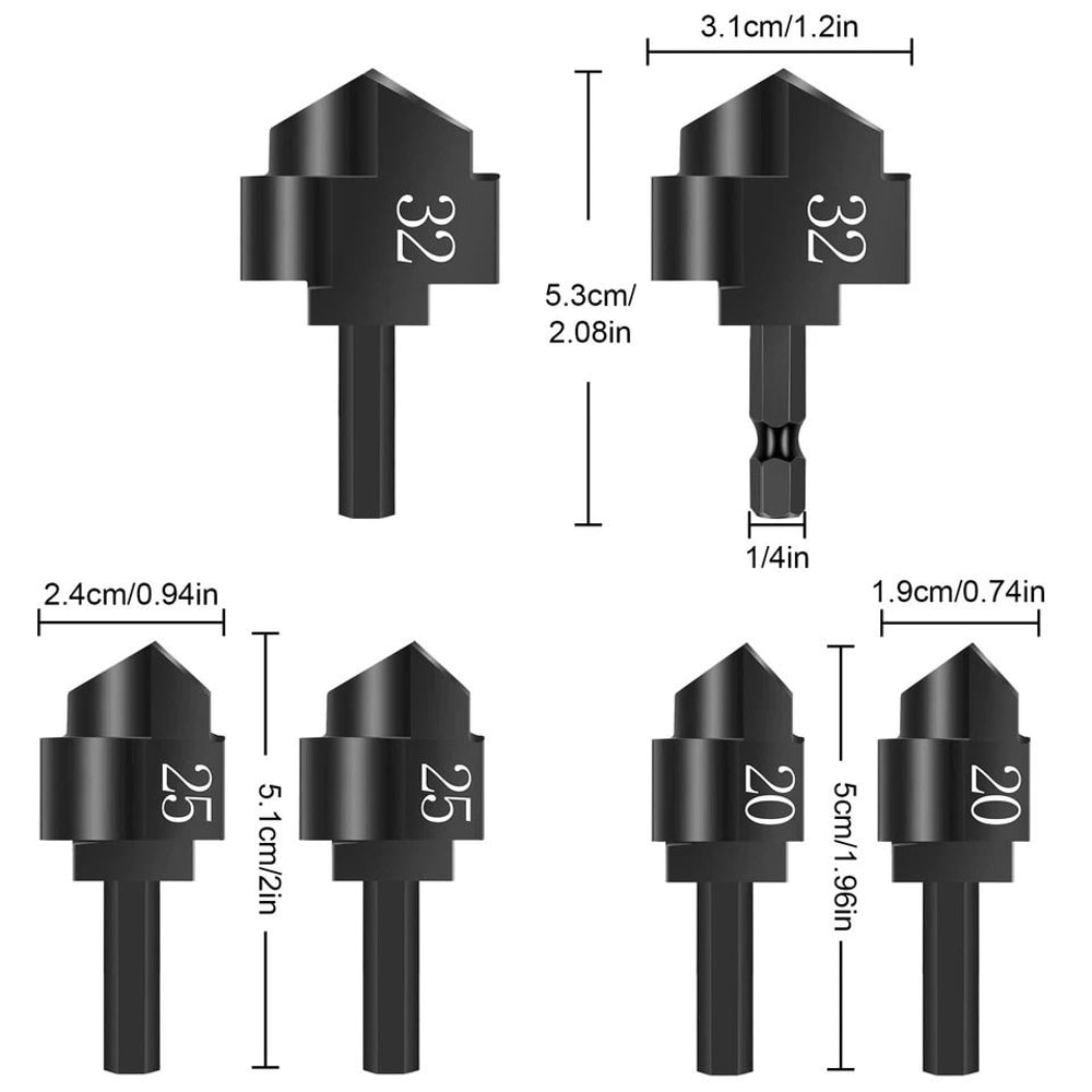 PPR Lifting Stepped Reamer Drill Bit For Water Pipe Tube Repair Chamfering Deburring Expansion 6