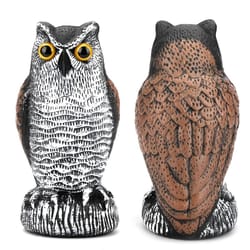 garden yard scarecrow owl decoy, pigeon repellent bird scare statue, waterproof plastic owl for yard, garden & outdoor