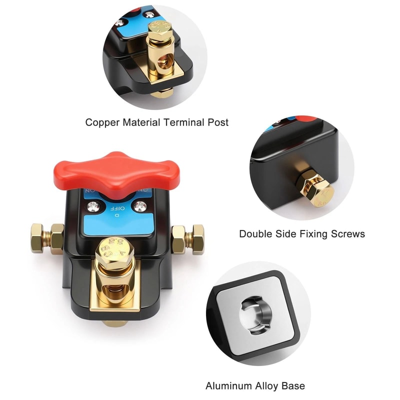 Rotary Battery Disconnect Switch Isolator For Cars Trucks RVs Boats Easy To Install Operate 1