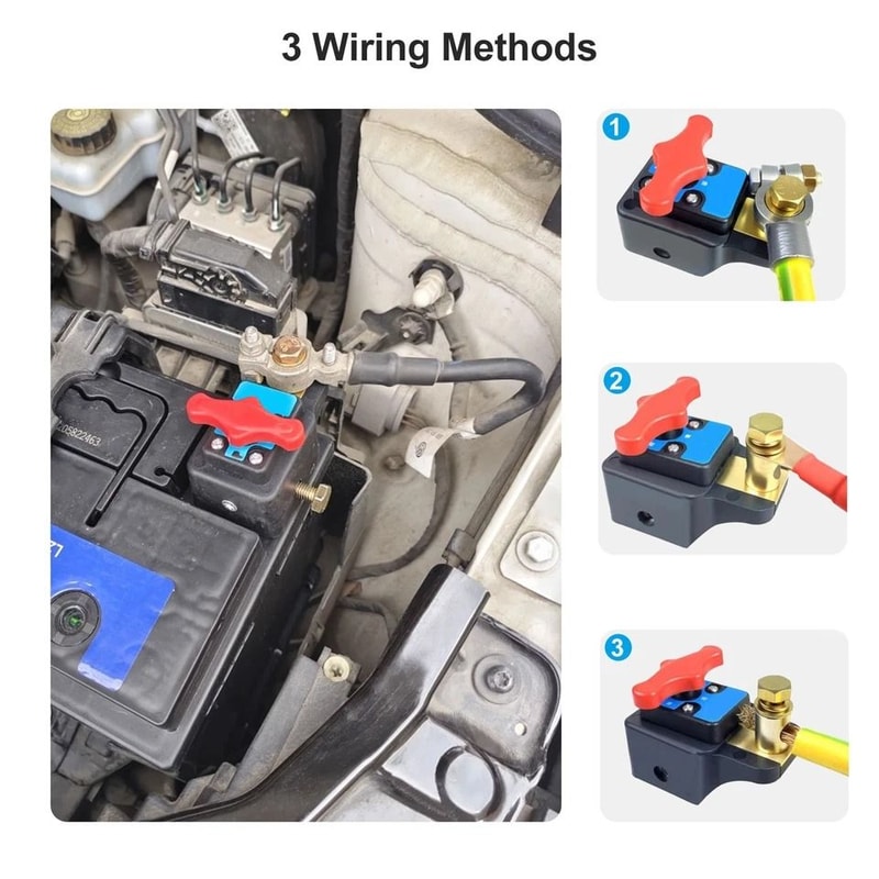 Rotary Battery Disconnect Switch Isolator For Cars Trucks RVs Boats Easy To Install Operate 5