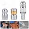 Heavy Duty PSI Sewer Jetter Nozzle Multifunction Pressure Washer Drain Jet Hose Tip Stainless Steel 0