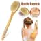 Natural Boar Bristle Bath Brush With Long Handle EcoFriendly Bamboo Back Scrubber For Skin Exfoliat 2