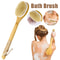 Natural Boar Bristle Bath Brush With Long Handle EcoFriendly Bamboo Back Scrubber For Skin Exfoliat 2