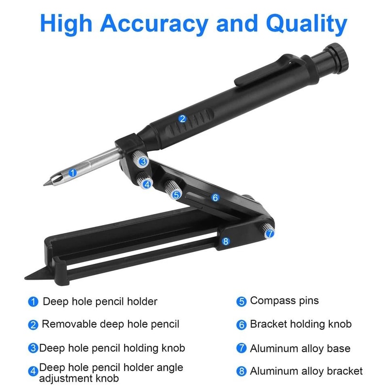 Adjustable Multifunction Scribing Tool Precise Measuring Gauge Versatile Woodworking Tool For Stud 3