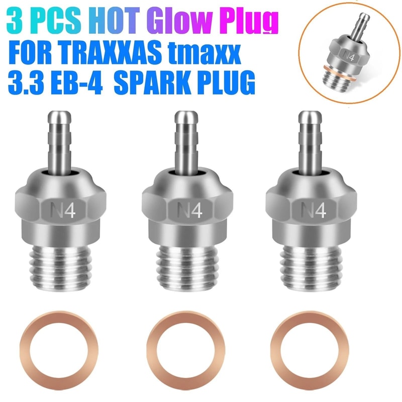 Glow Plug Durable For Traxxas TMaxx Nitro RC Engines Compatible With Nitro Fuels 6