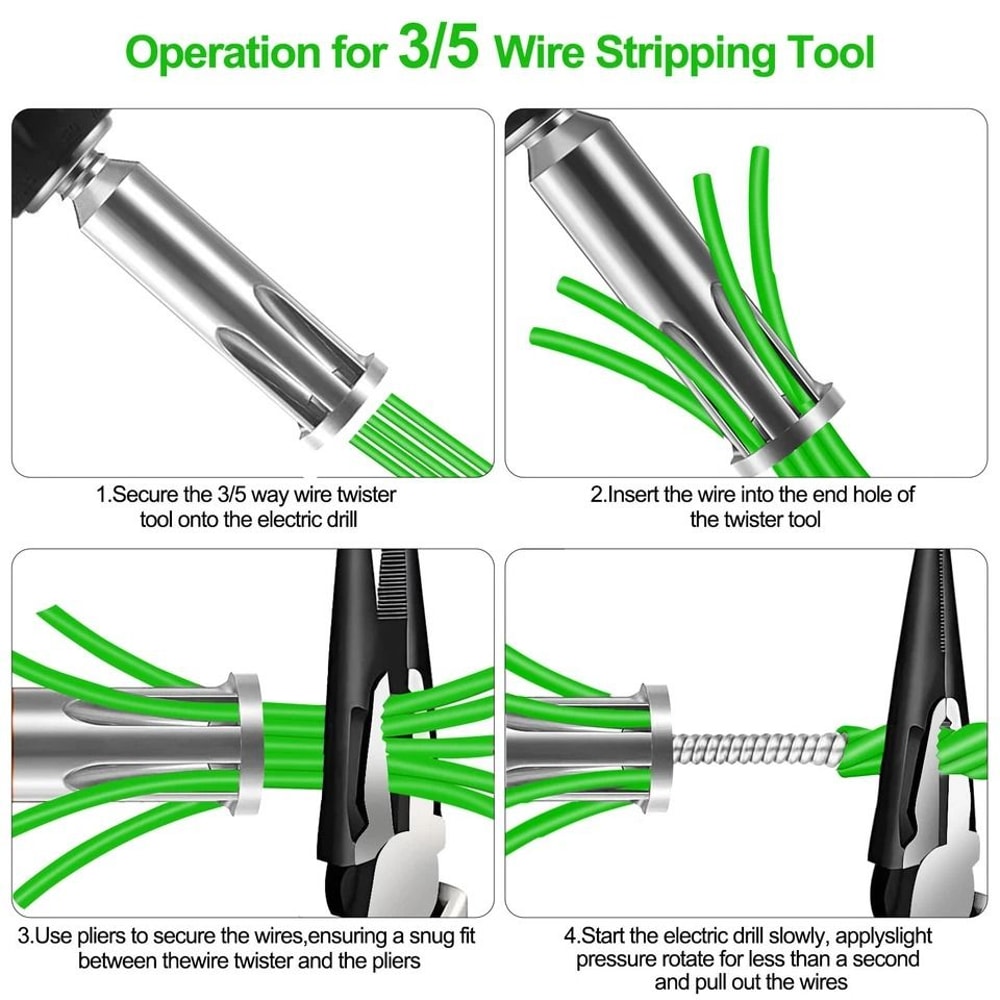 Wire Stripping And Twisting Tool Electrical Drill Stripper Cable Twister For Precision And Ease 2