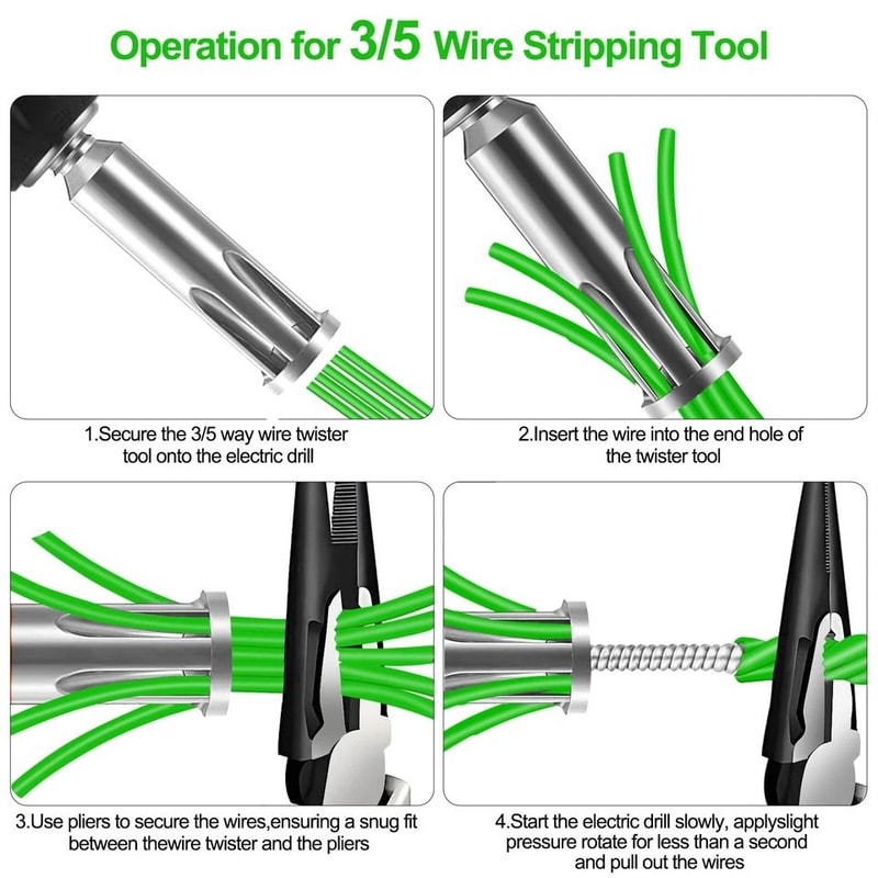 Wire Stripping And Twisting Tool Electrical Drill Stripper Cable Twister For Precision And Ease 2