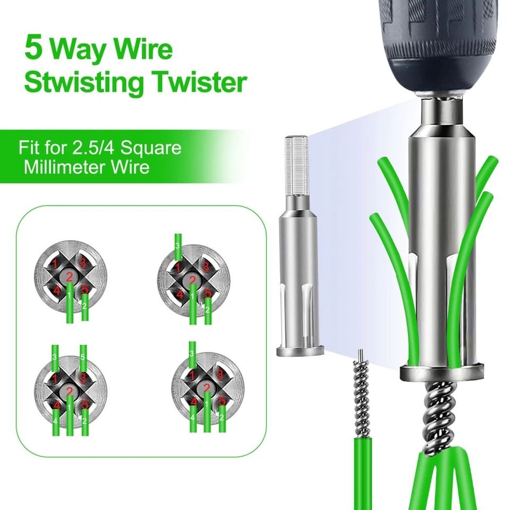 Wire Stripping And Twisting Tool Electrical Drill Stripper Cable Twister For Precision And Ease 4