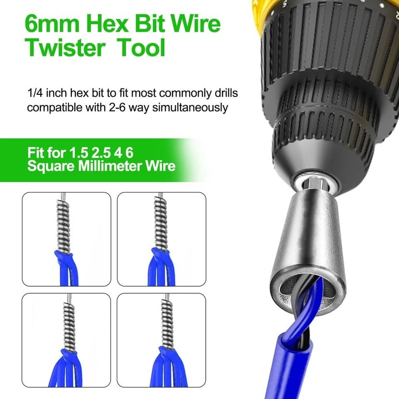 Wire Stripping And Twisting Tool Electrical Drill Stripper Cable Twister For Precision And Ease 6