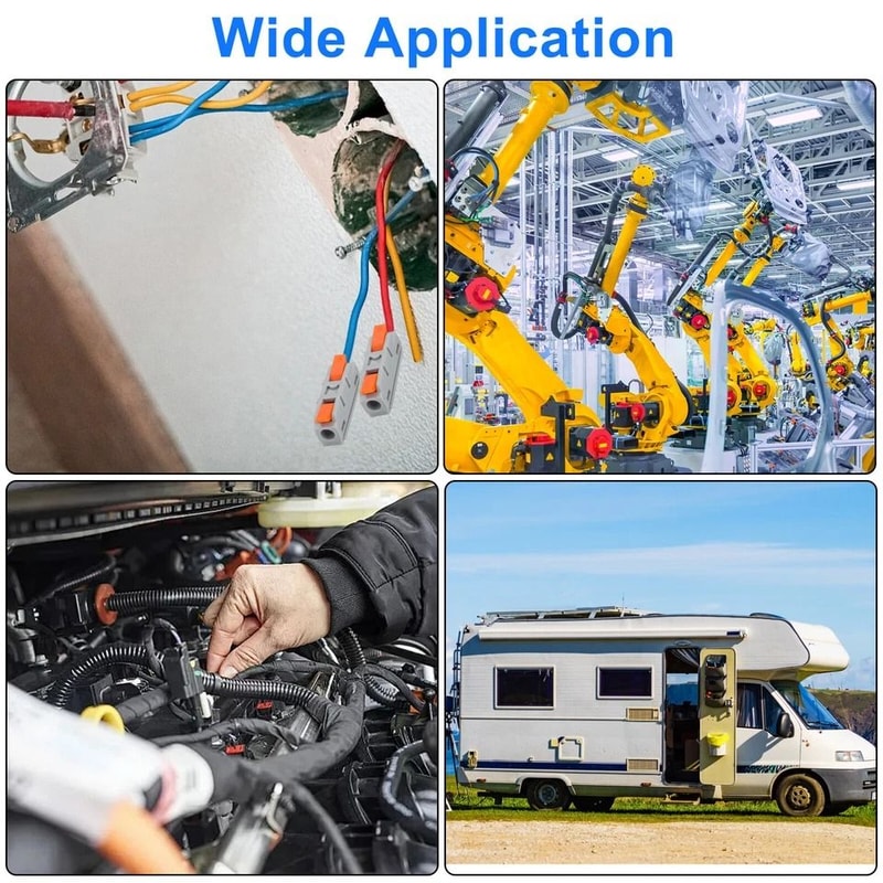 Quick Connect Lever Terminals Compact Wire Connectors For Inline Splicing Simple ToolFree Electrica 3