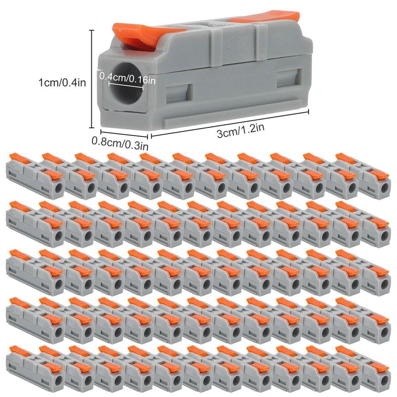 Quick Connect Lever Terminals Compact Wire Connectors For Inline Splicing Simple ToolFree Electrica 6