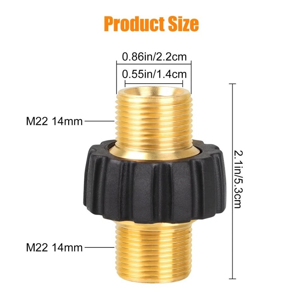 Brass Pressure Washer Adapter Quick Connect Hose Fitting Durable HighPressure Connector 1