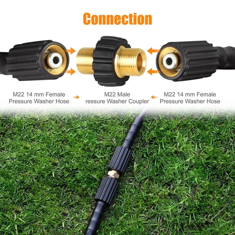 Brass Pressure Washer Adapter Quick Connect Hose Fitting Durable HighPressure Connector 3