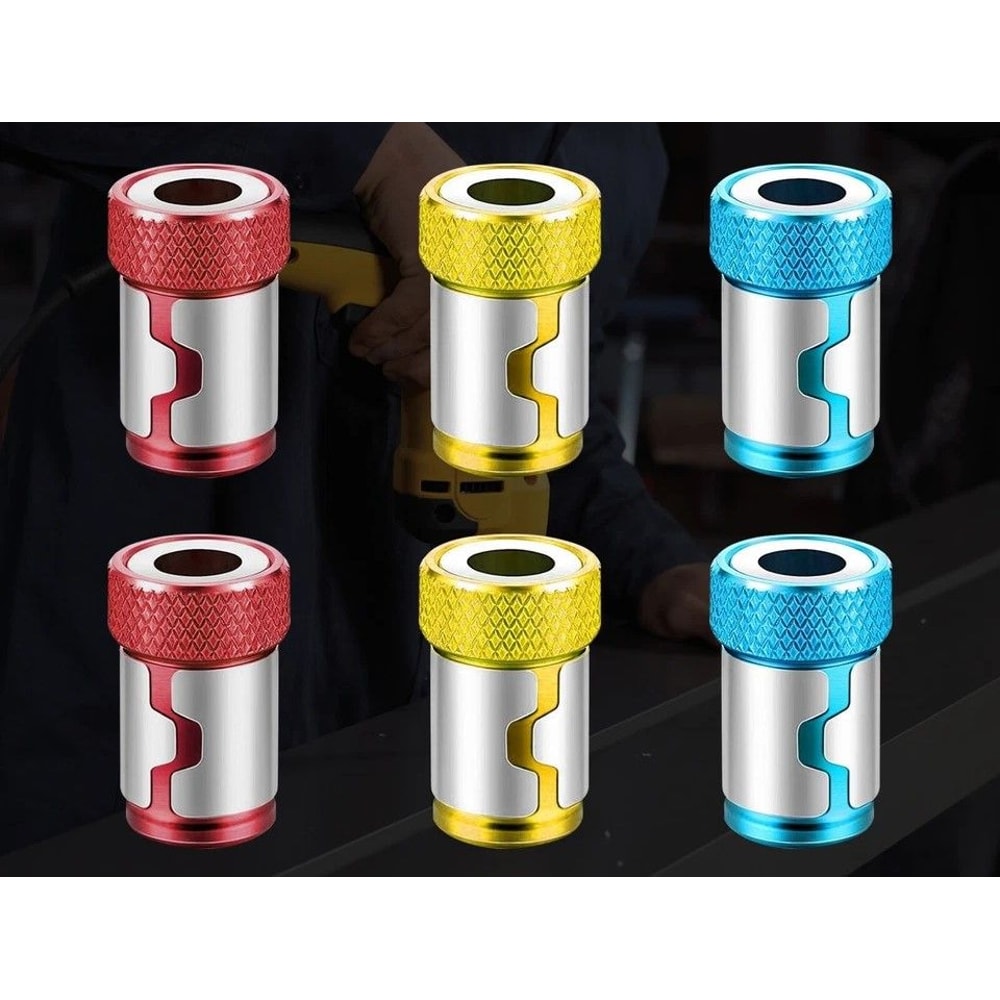 Magnetic Screw Ring Set For Hex Shank Durable Screwdriver Power Bits Aluminum Alloy NoSlip Work Sol 0