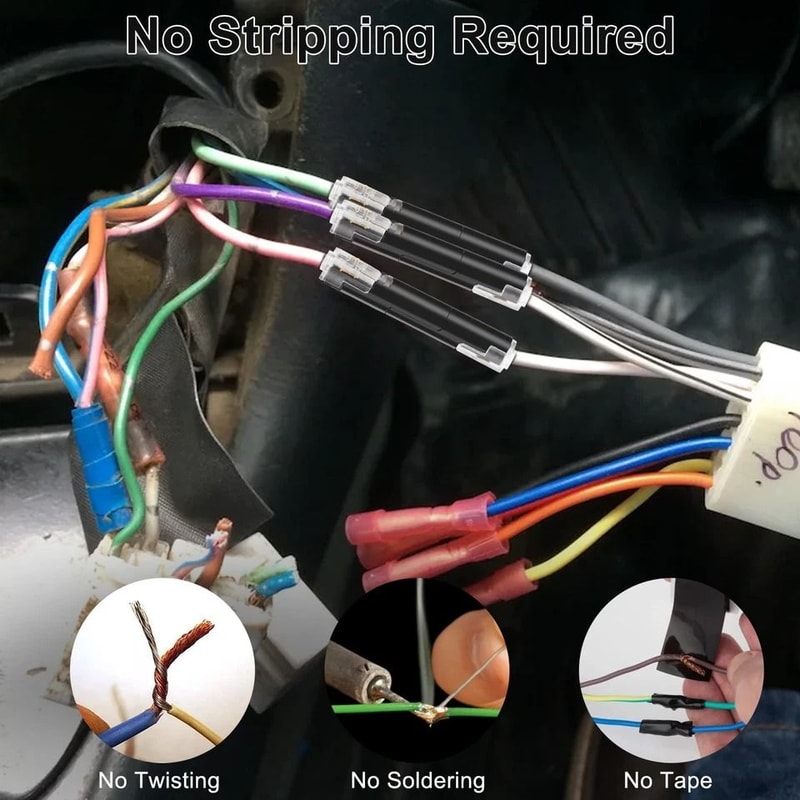 Copper Contact Wire Connectors For AWG Crimp Splice Terminals For LED Car Electronics LowVoltage Wi 3