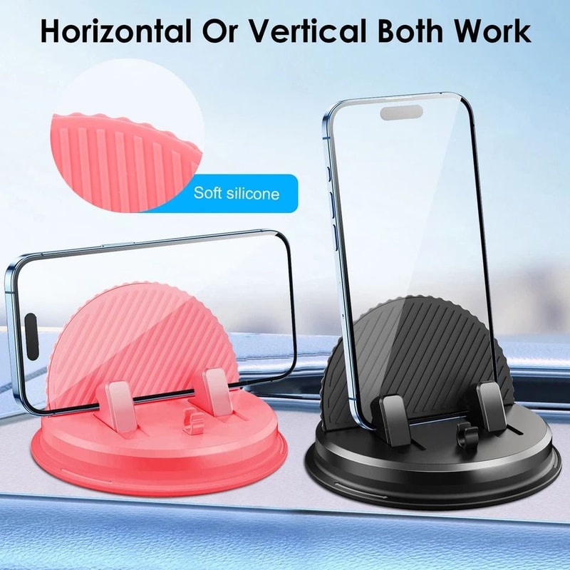 Rotating Car Dashboard Phone Mount NonSlip Holder For IPhone Samsung GPS Shock Resistant Washable R 5