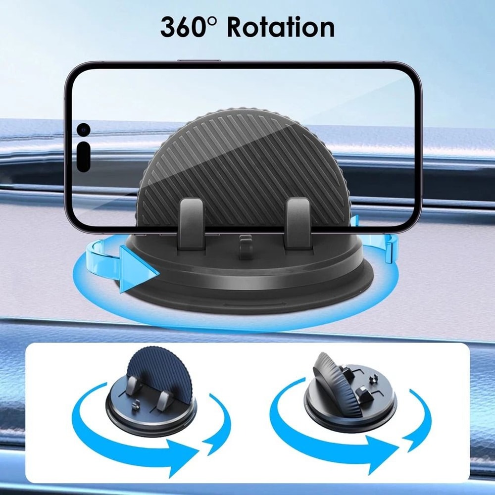Rotating Car Dashboard Phone Mount NonSlip Holder For IPhone Samsung GPS Shock Resistant Washable R 7
