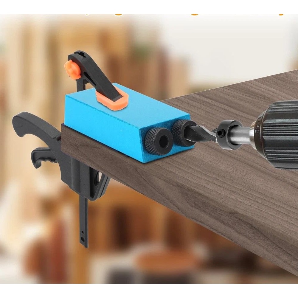 Premium Pocket Hole Jig Kit For DIY Woodworking Adjustable Depth 0