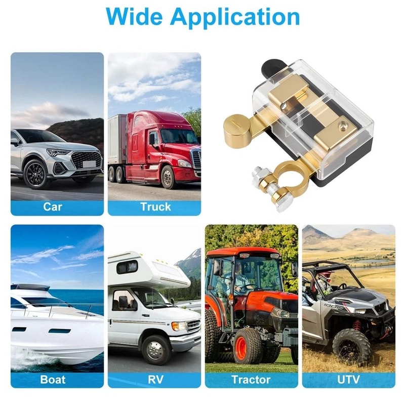 Top Post Master Knife Blade Battery Disconnect Switch Car Truck RV Boat ATV Power Kill Cut Off 3