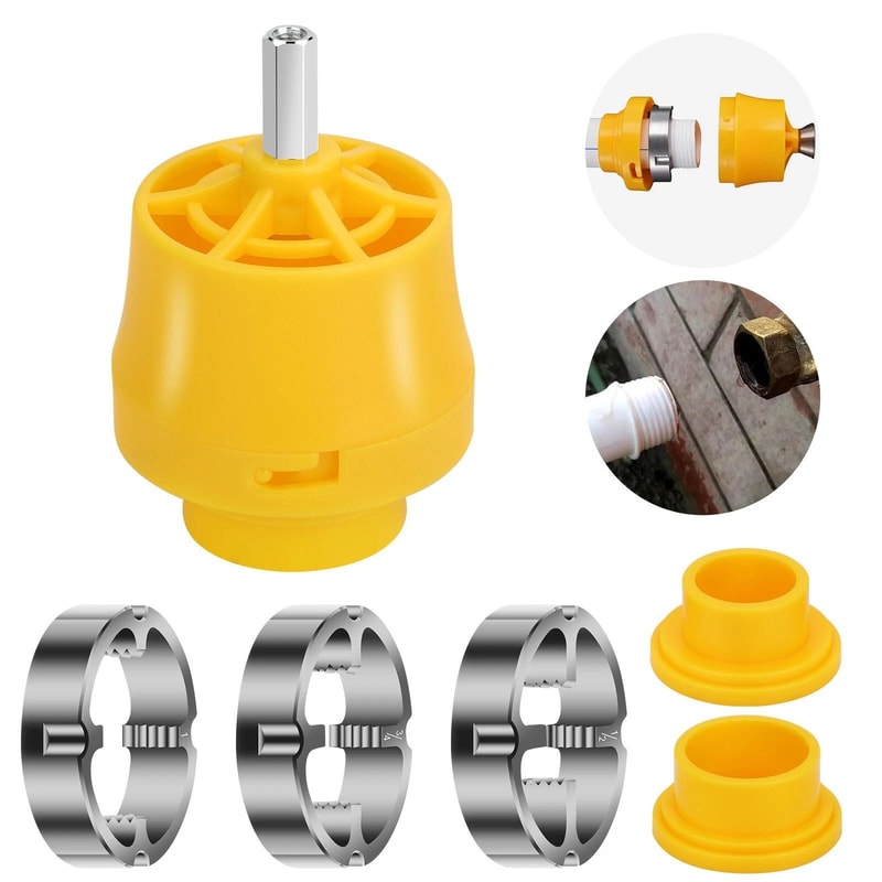 Pipe Threader Kit With PVC Thread Maker Tool Hex Shank Dies For Electric Drill Plumbing Tool For PV 0