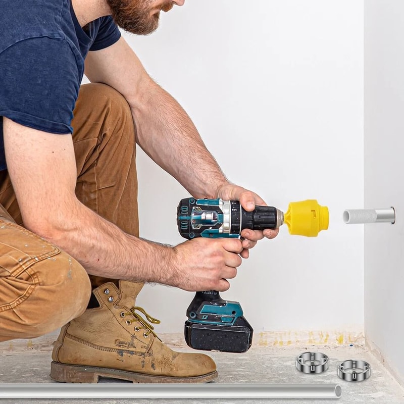 Pipe Threader Kit With PVC Thread Maker Tool Hex Shank Dies For Electric Drill Plumbing Tool For PV 1