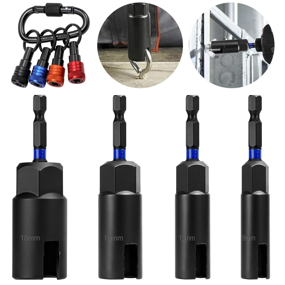 Wing Nut Driver With Keychain Holder 918mm Quick Change Hex Shank For Drills Bolts And Eye Bolts 0