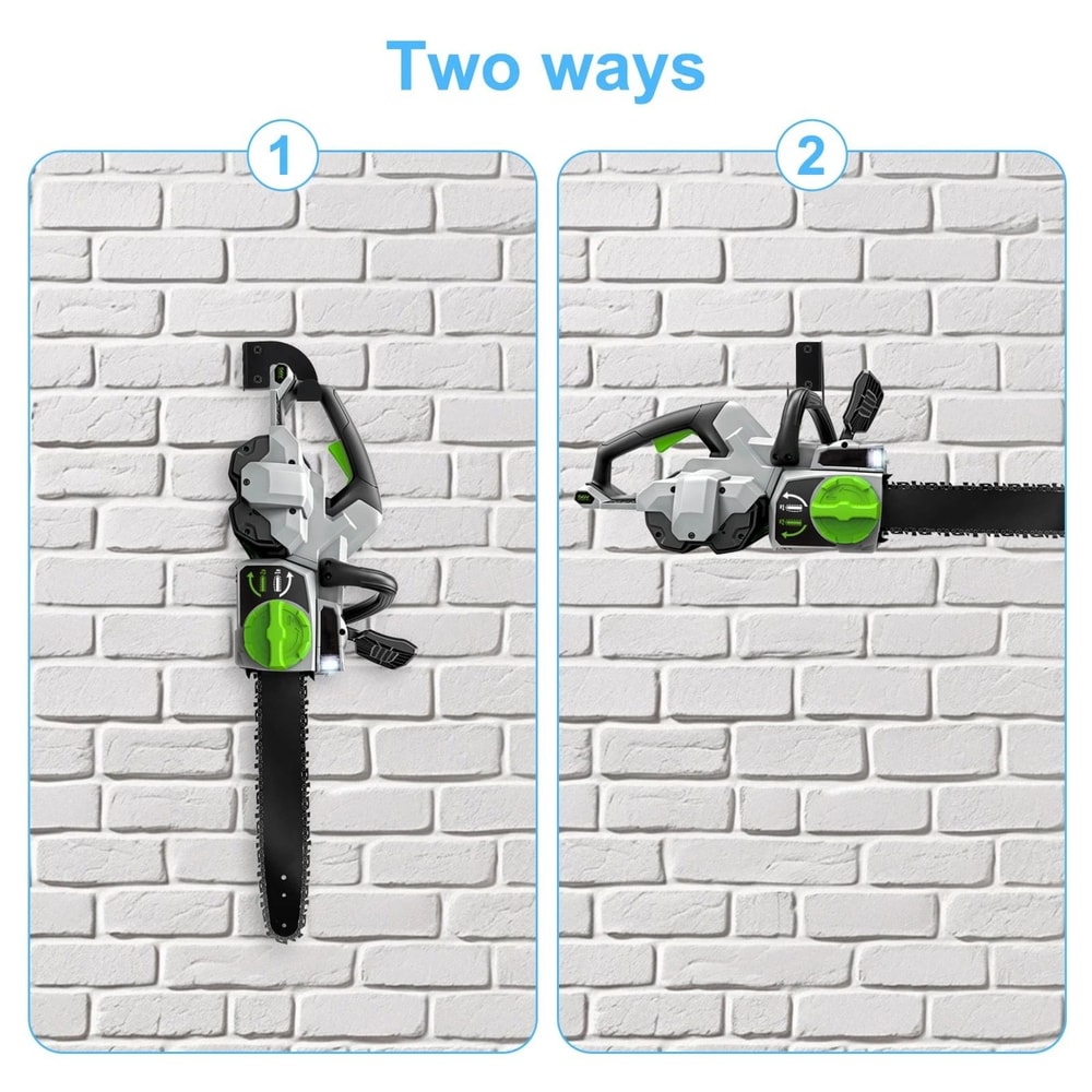 Heavy Duty Chainsaw Wall Rack Organizer Hooks For Garage Workshop Hedge Trimmer Storage 3