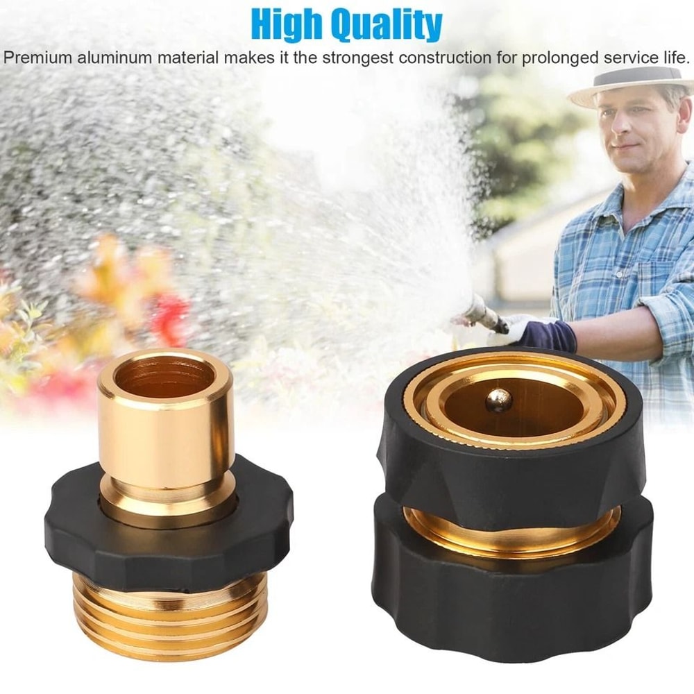 Garden Hose Quick Connect Set LeakProof Female Male Connectors Universal Fit For Hoses Sprayers And 7