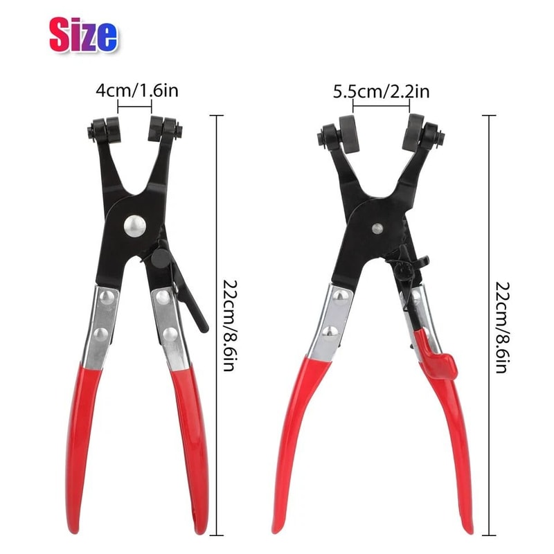 Hose Clamp Plier With Swivel Jaw Locking Mechanism Flat Band Angled For Automotive And Industrial U 6