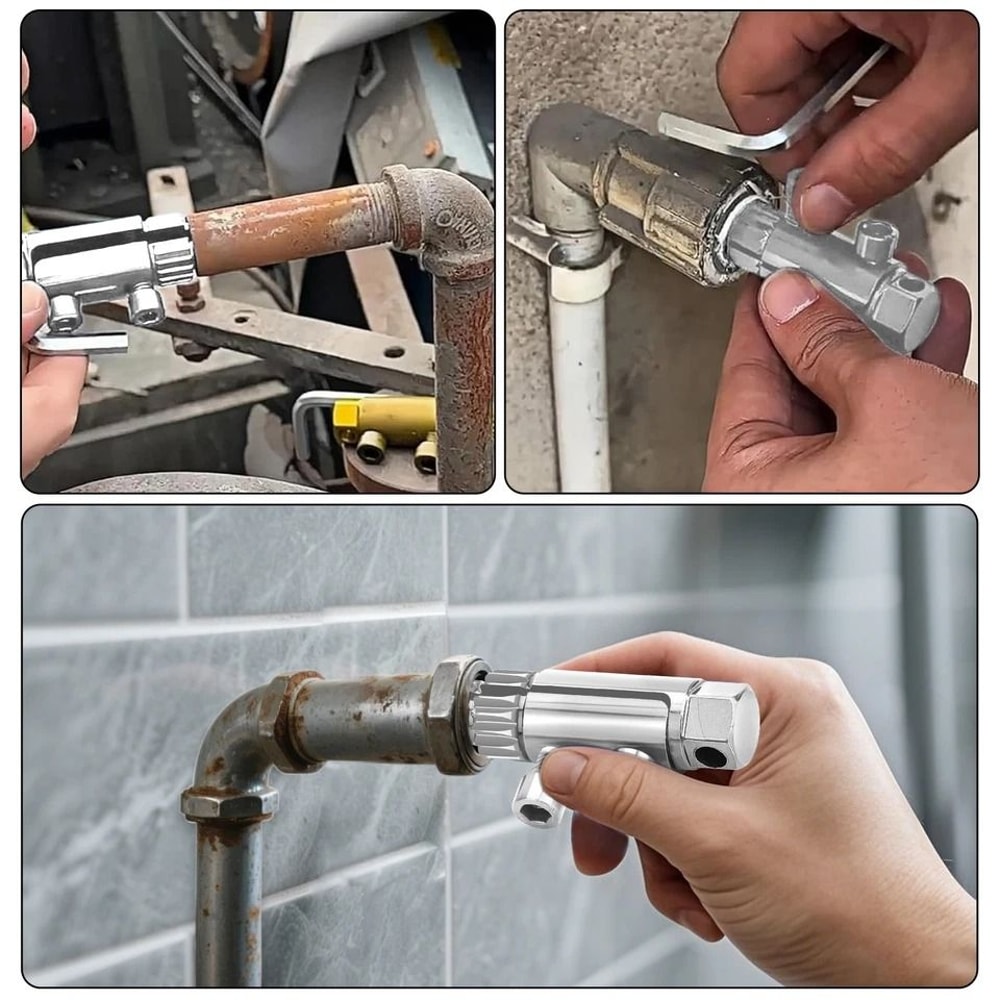 Adjustable Broken Pipe Extractor Damaged Thread Removal Tool For Faucet And Water Pipes 0