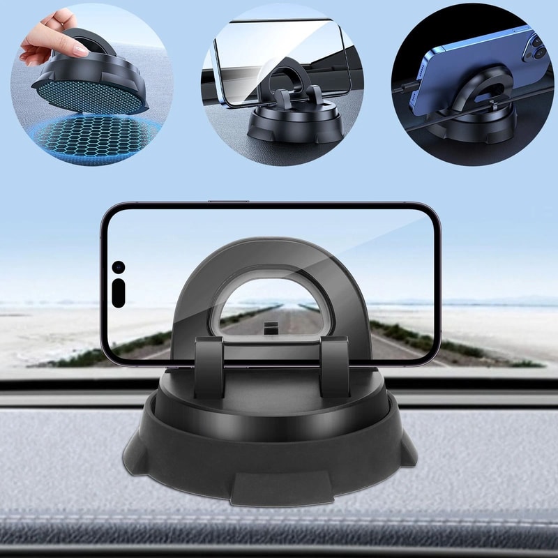 Adjustable Car Phone Mount Dashboard Tablet Holder For IPhone IPad GPS NonSlip Washable Reusable B 0