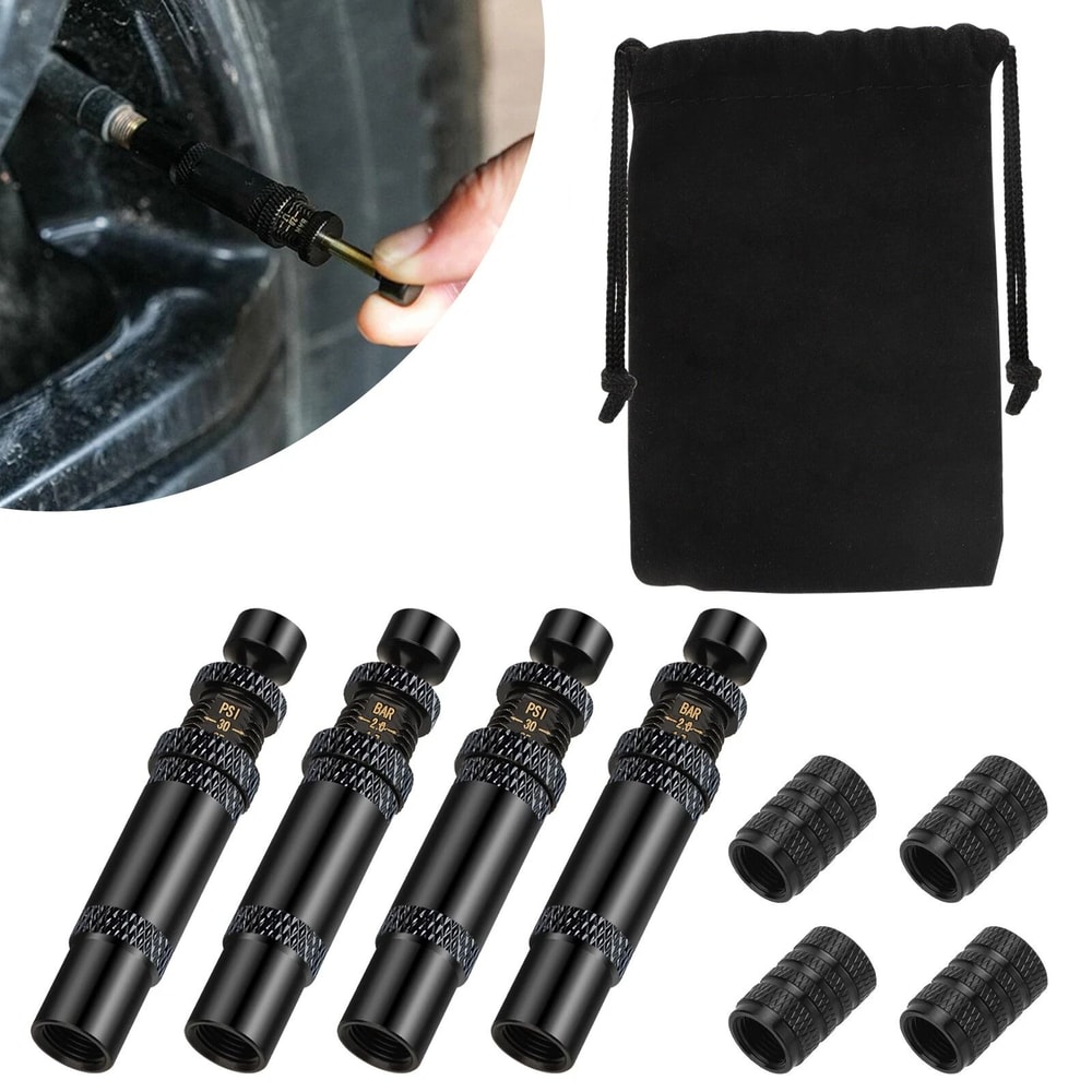 Adjustable Tire Deflator Kit AutoStop PSI OffRoad Valve Stem Tool For Truck SUV Motorcycle ATV Jeep 6