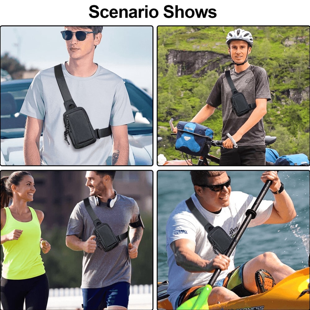 Oxford Cloth Chest Pack Sling Bag Mens Shoulder Crossbody Casual Phone Backpack Waterproof Durable 1
