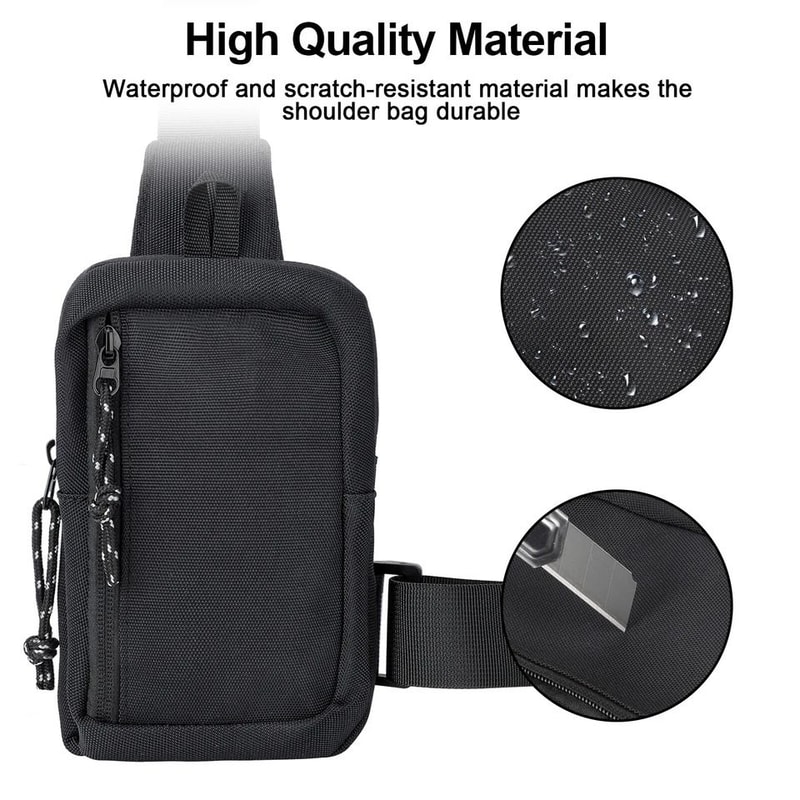 Oxford Cloth Chest Pack Sling Bag Mens Shoulder Crossbody Casual Phone Backpack Waterproof Durable 2