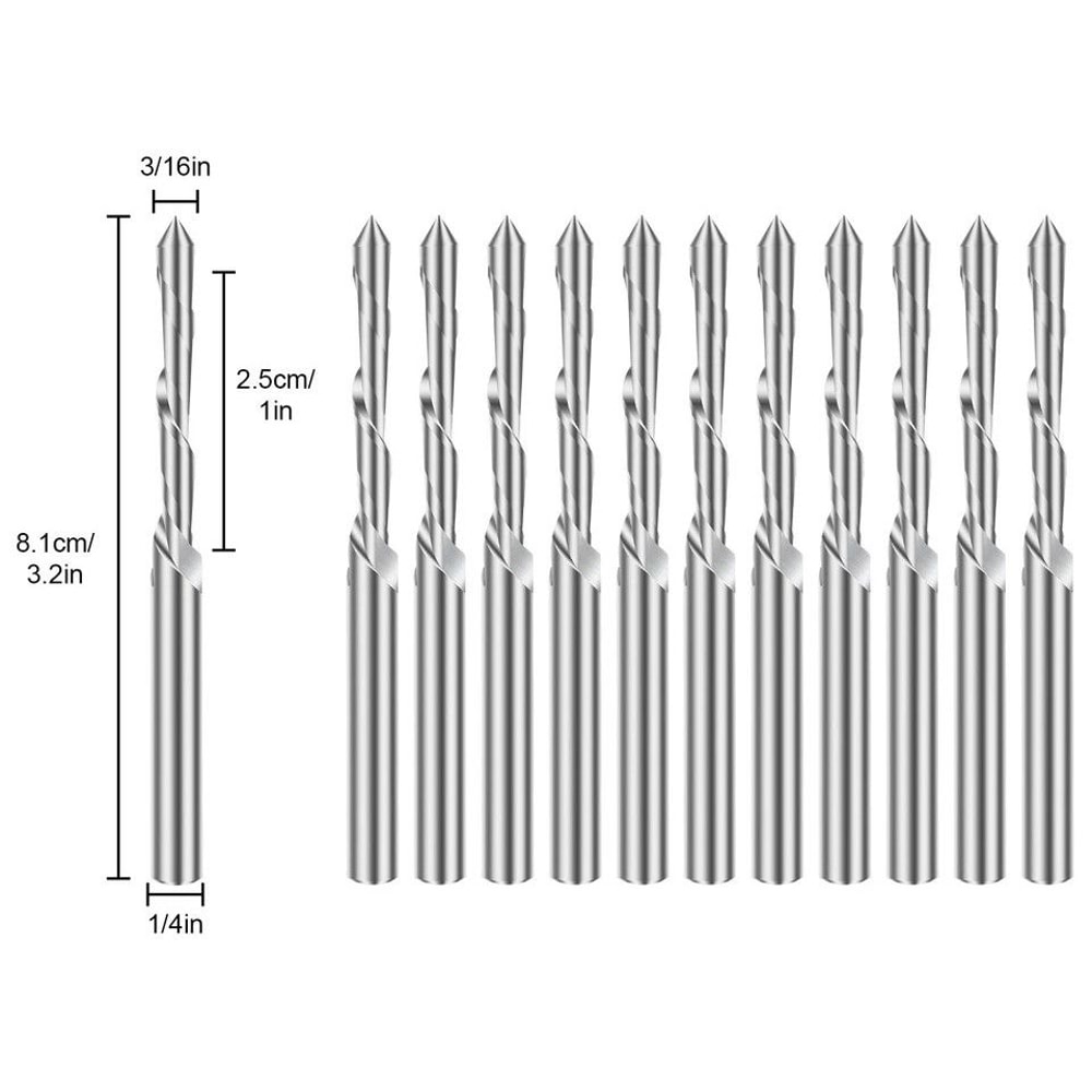 Drywall Cut Out Bit Titanium Coated Rotary Tool Saw HSS GuidePoint Precision Cutout Router Bit For