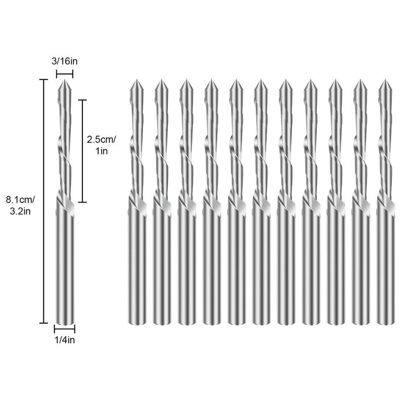 Drywall Cut Out Bit Titanium Coated Rotary Tool Saw HSS GuidePoint Precision Cutout Router Bit For
