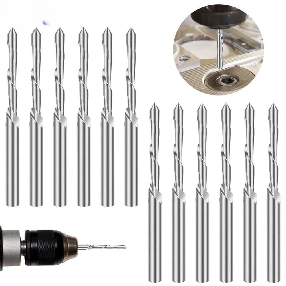 Drywall Cut Out Bit Titanium Coated Rotary Tool Saw HSS GuidePoint Precision Cutout Router Bit For 0