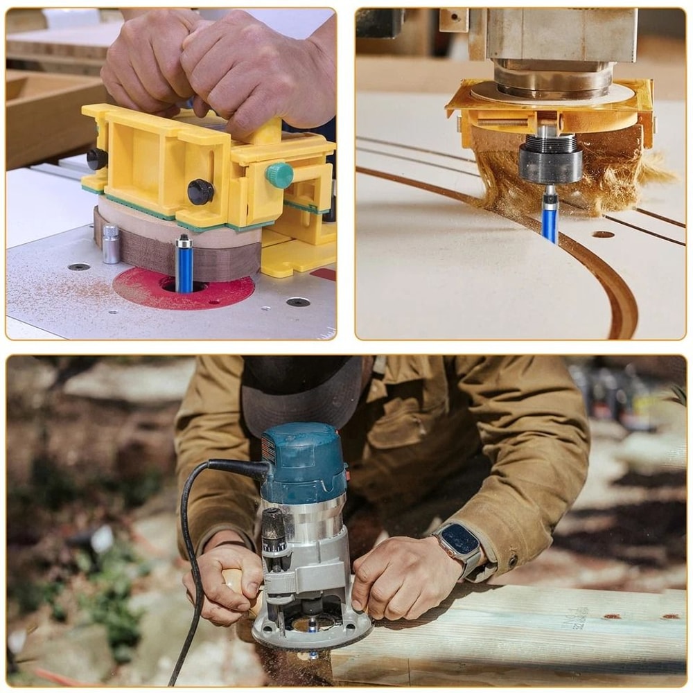 Top And Bottom Bearing Flush Trim Router Bits Shank Cutting Diameter Cutting Lengths 7