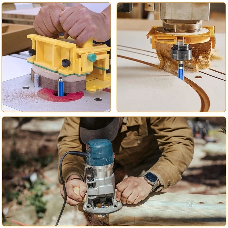 Top And Bottom Bearing Flush Trim Router Bits Shank Cutting Diameter Cutting Lengths 7