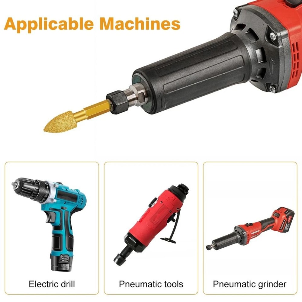 Diamond Grinding Burr Hex Shank Drill Bits For Stone Glass Ceramic Marble And Hard Materials 6